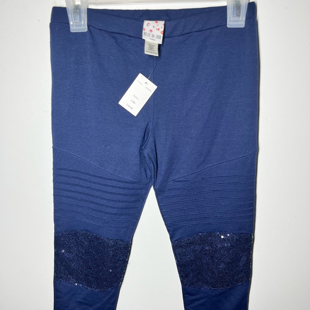 BRAND NEW Belle Du Jour Blue Girls Leggings